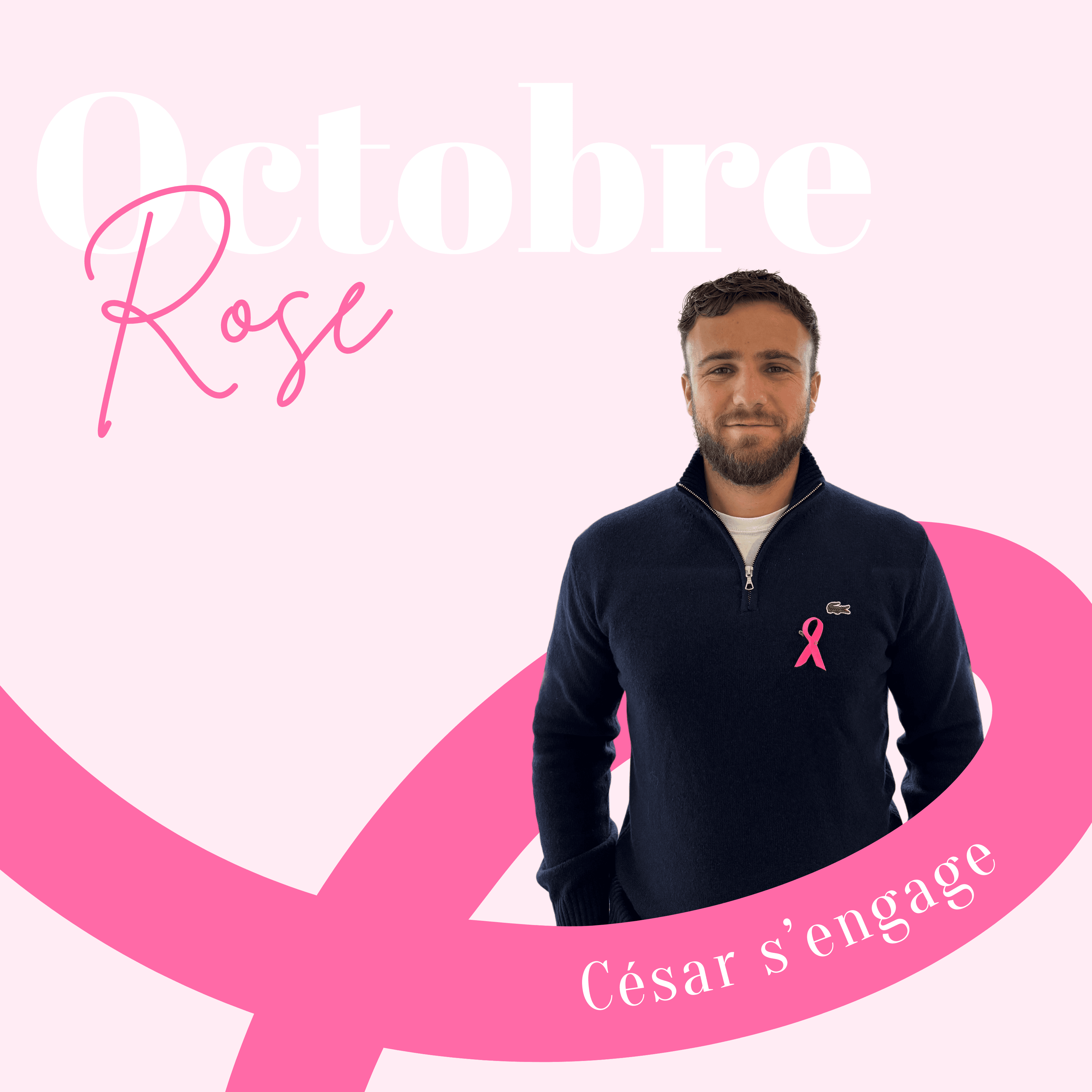 César s'engage, cancer du sein, octobre rose, ruban rose